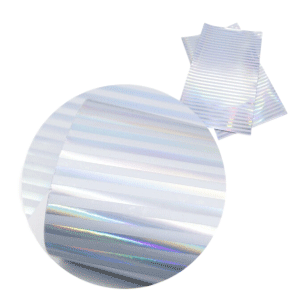 Silver Holographic Faux Leather Sheet x 1