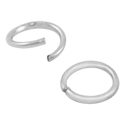 Silver Jump Rings 6mm sold by RQC Supply located in Woodstock, Ontario Canada