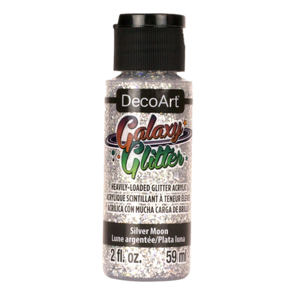 Silver Moon  Galaxy Glitter Paint made by DecoArt sold by RQC Supply Canada