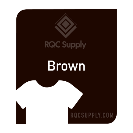 Siser 12" EasyWeed Heat Tansfer Vinyl (HTV). Fifteen foot length. Brown colour shown, sold by RQC Supply Canada.