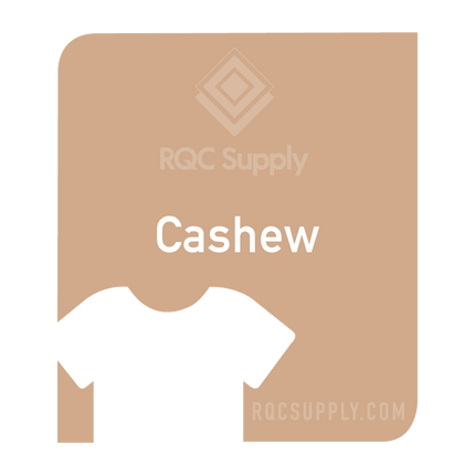 Siser 12" EasyWeed Heat Tansfer Vinyl (HTV). Fifteen foot length. Cashew colour shown, sold by RQC Supply Canada.