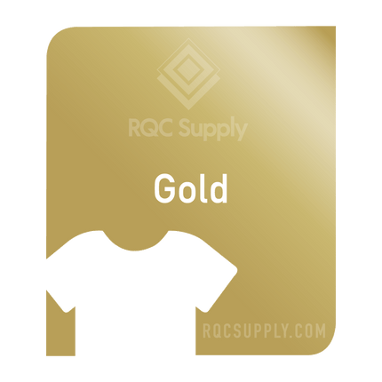 Siser 12" EasyWeed Heat Tansfer Vinyl (HTV). One hundred and fifty foot length. Gold colour shown, sold by RQC Supply Canada.