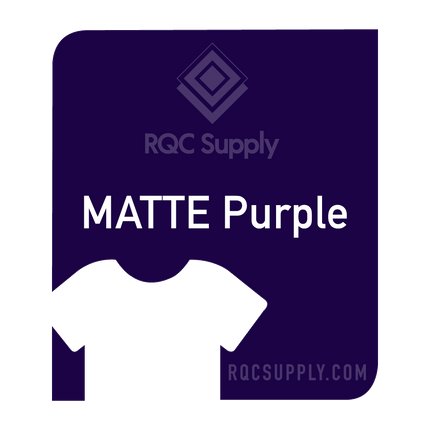 Siser 12" EasyWeed Heat Tansfer Vinyl (HTV). One hundred and fifty foot length. Matte Purple colour shown, sold by RQC Supply Canada.