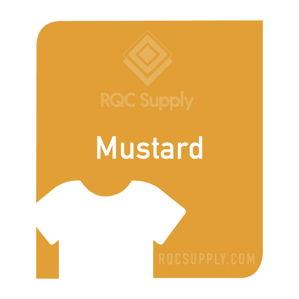 Siser 12" EasyWeed Heat Tansfer Vinyl (HTV). One hundred and fifty foot length. Mustard colour shown, sold by RQC Supply Canada.