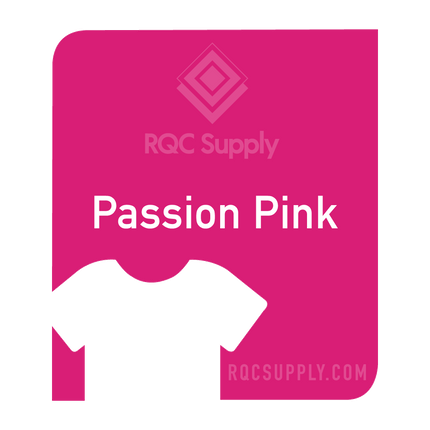 Siser 12" EasyWeed Heat Tansfer Vinyl (HTV). One hundred and fifty foot length. Passion Pink colour shown, sold by RQC Supply Canada.