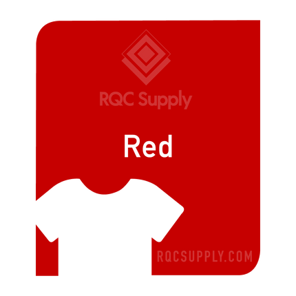 Siser 12" EasyWeed Heat Tansfer Vinyl (HTV). One foot length. Red colour shown, sold by RQC Supply Canada.