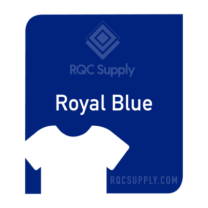 Siser 12" EasyWeed Heat Tansfer Vinyl (HTV). One foot length. Royal Blue colour shown, sold by RQC Supply Canada.