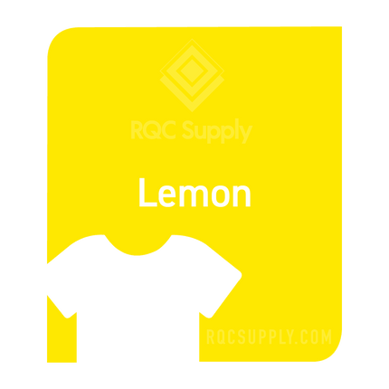 Siser 15" EasyWeed Stretch Heat Tansfer Vinyl (HTV). Lemon colour shown, sold by RQC Supply Canada.