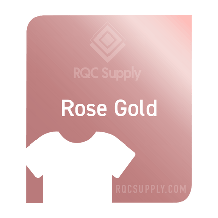 Siser 15" EasyWeed Stretch Heat Tansfer Vinyl (HTV). Rose Gold colour shown, sold by RQC Supply Canada.