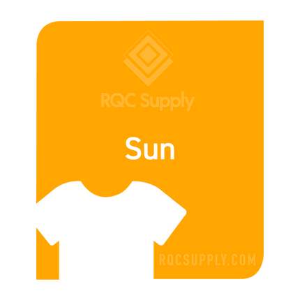 Siser 15" EasyWeed Stretch Heat Tansfer Vinyl (HTV). Sun colour shown, sold by RQC Supply Canada.