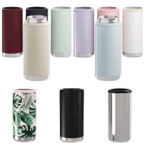 Stainless Steel Skinny Can Coolers Maars  - Save a Cup