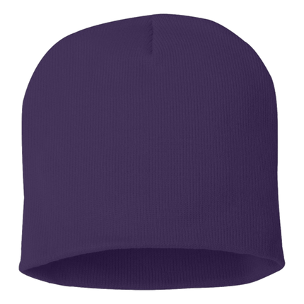 Sportsman 8" Acrylic Knit Beanie Hats sold by RQC Supply Canada located in Woodstock, Ontario shown in purple colour hat