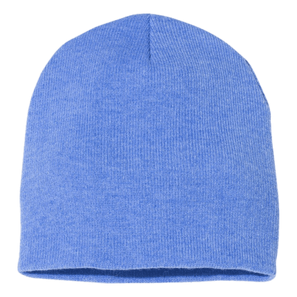 Sportsman 8" Acrylic Knit Beanie Hats sold by RQC Supply Canada located in Woodstock, Ontario shown in Heather Royal hat colour