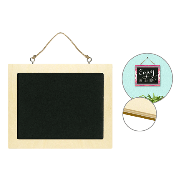Rectangle hanging chalkboard sold by RQC Supply located in Woodstock, Ontario 