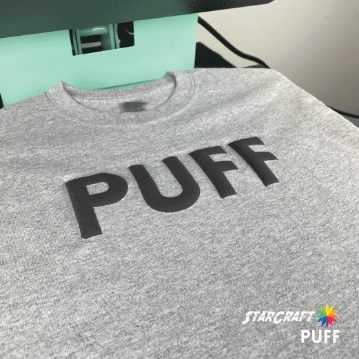 3D Puff Heat Transfer (HTV) made by  Starcraft showing black colour available for sale sold by RQC Supply Canada.