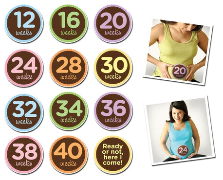 Maternity Belly Stickers 12-40 Weeks Made by Sticky Bellies Canada