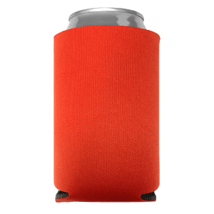Tangerine Foam Can Coolers, beer can holders sold by RQC Supply Canada