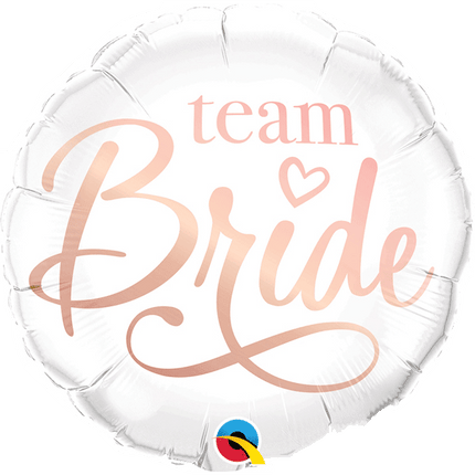Team Bride Foil Balloons sold by RQC supply Canada located in Woodstock, Ontario