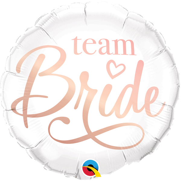 Team Bride Foil Balloons sold by RQC supply Canada located in Woodstock, Ontario