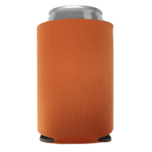 Texas Orange Foam Can Coolers, beer can holders sold by RQC Supply Canada