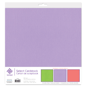 Scrapbook Paper: 12" x 12" Textura Select Cardstock x 3 - Bubblegum