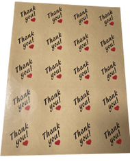 Thank  you Stickers - 1 Sheet