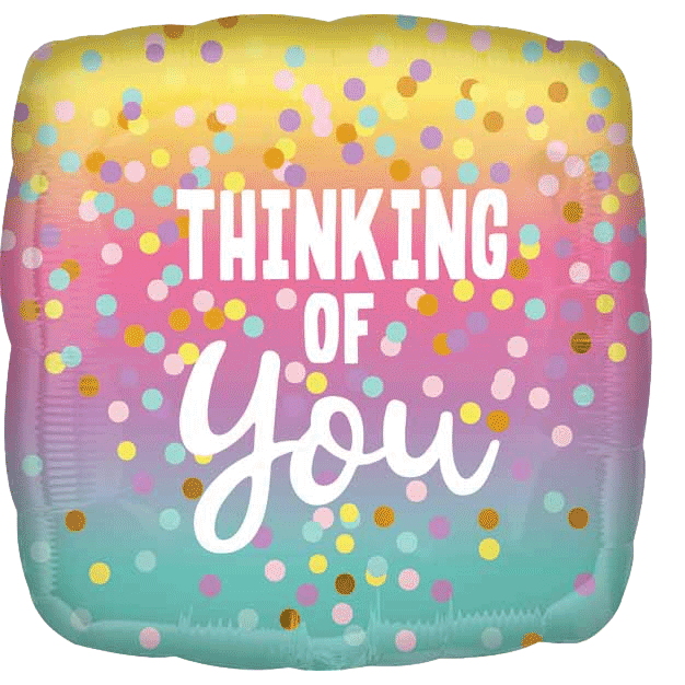 Thinking of you Foil Balloons sold by RQC Supply located in Woodstock, Ontario Canada