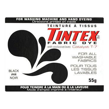 Tintex Fabric Dye shown in Black Colour sold by RQC Supply Canada located in Woodstock, Ontario