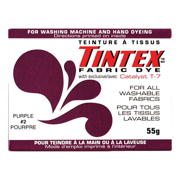Tintex Fabric Dye shown in Purple Colour sold by RQC Supply Canada located in Woodstock, Ontario