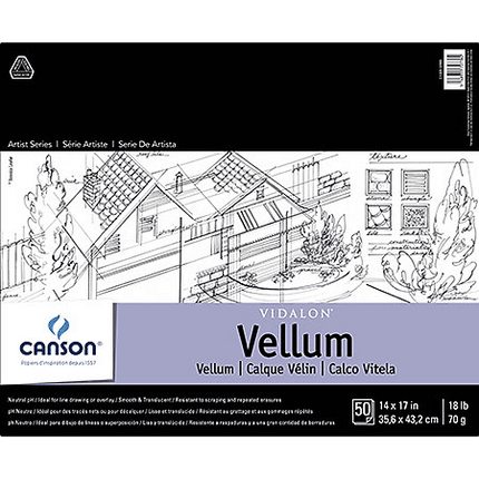 Vellum Vidalon made by Canson sold by RQC Supply Canada an arts and craft store located in Woodstock, Ontario