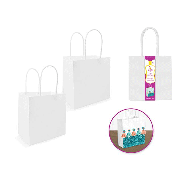 White Gift Bags sold at RQC Supply Canada, Woodstocks newest craft store