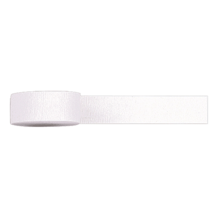 Crepe Party Streamers sold by RQC Supply Canada located in Woodstock, Ontario shown in White Colour