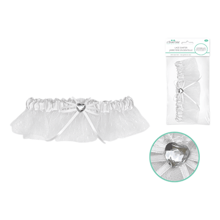 White Lace Wedding Garter sold by RQC Supply Canada located in Woodstock, Ontario