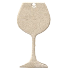 Wine Glass shaped Acrylic Shaped Discs, Acrylic Christmas Ornaments sold by RQC Supply Canada