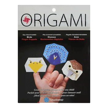 Origami Fold-by-Number Finger Puppets, 5 7/8" (12 Sheets/4 Each Animal) - Yasutomo