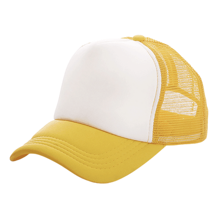 Foam Trucker Hats sold by RQC Supply Canada a craft store located in Woodstock, Ontario  Edit alt text shown in yellow colour