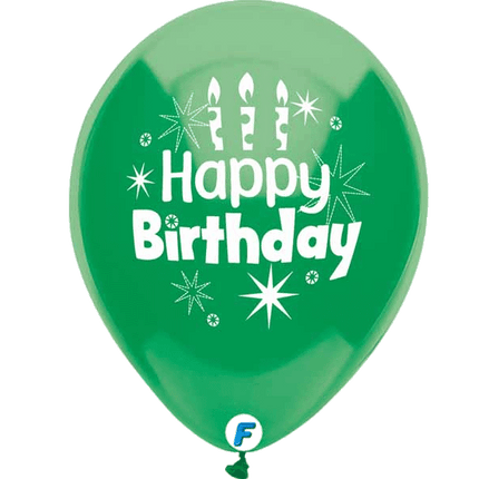Happy Birthday 12" Latex Balloons sold by RQC Supply Canada located in Woodstock, Ontario Canada