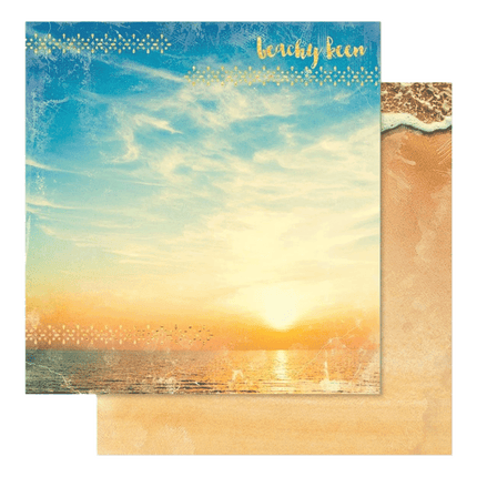 Beachy Keen Paper House double sided scrapbooking paper sold by RQC Supply Canada an arts and craft store located in Woodstock, Ontario