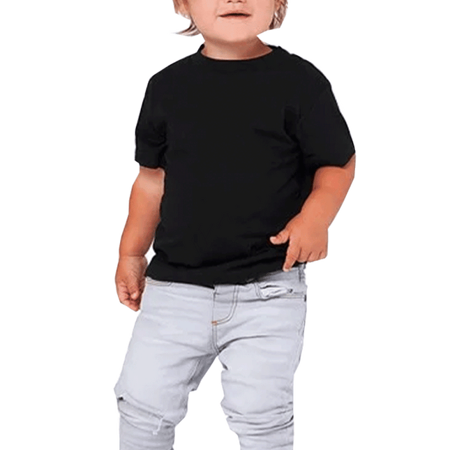 Bella + Canvas 3001T Toddler Cotton Black Tshirts sold by RQC Supply Canada