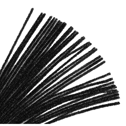 Black Tinsel Pipe Cleaners sold by RQC Supply Canada, located  at a craft store located in Woodstock, Ontario
