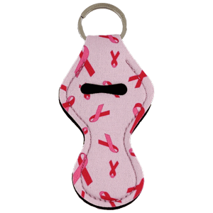 Breast Cancer Chapstick Keychain Chapstick holder sold by RQC Supply Canada