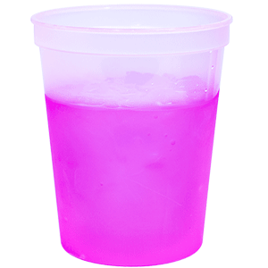 16 oz Stadium Cup Colour Changing Clear Pink Sold By RQC Supply Canada