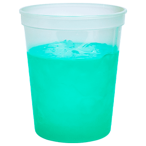 16 oz Stadium Cup Colour Changing Clear Sea Foam Sold By RQC Supply Canada