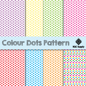 12"  Colour Dots Pattern Vinyl