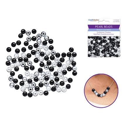 Craft Medley Black Pearl Beads sold by Rqc Supply Canada