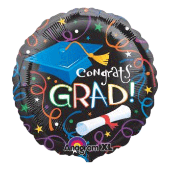 Graduation Balloons sold by RQC Supply Canada lan arts and craft store ocated in Woodstock, Ontario