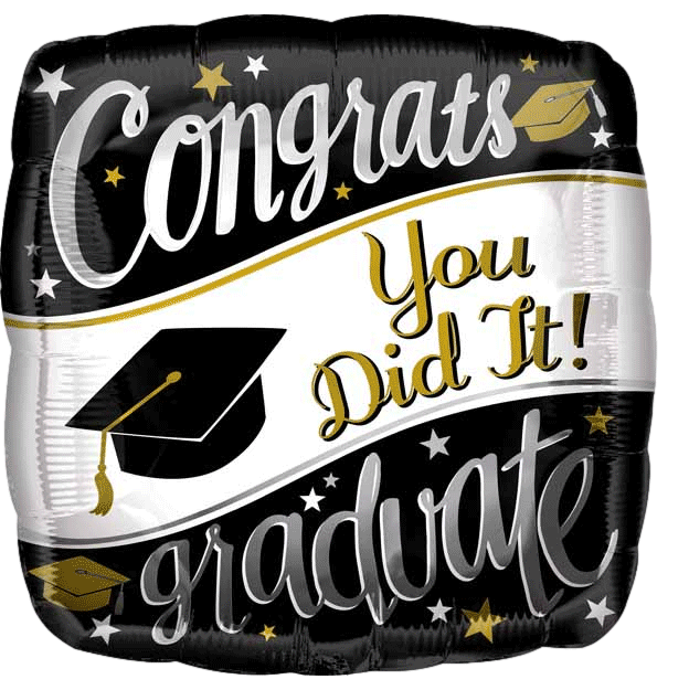 Congrats you did it Graduate Balloons sold by RQC Supply Canada an arts and craft store located in Woodstock, Ontario