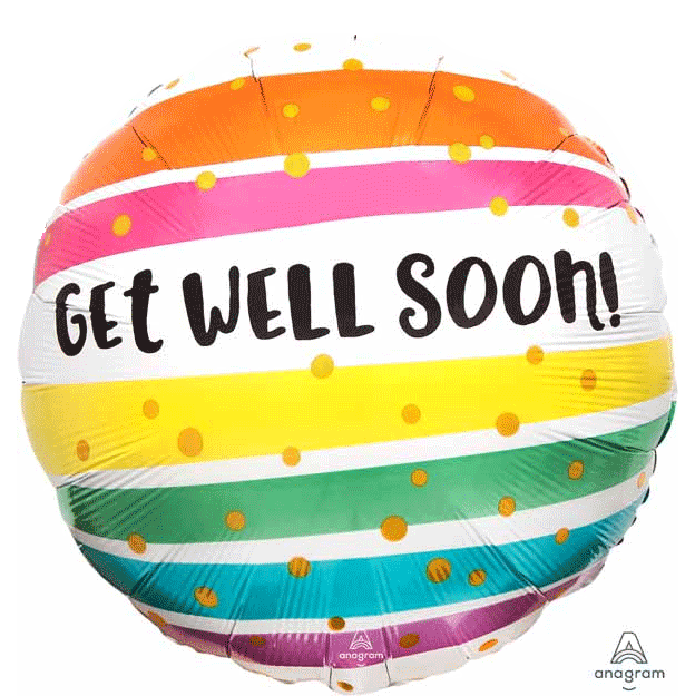 Get Well Soon Mylar Balloons sold by RQC Supply Canada located in Woodstock, Ontario Canada