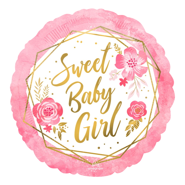 Sweet Baby Girl Mylar Balloons sold by RQC Supply Canada