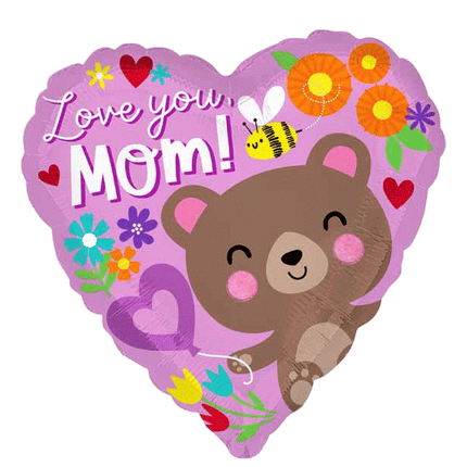 I love you Mom Mother's Day Foil Balloons sold by RQC Supply Canada an arts and craft store located in Woodstock, Ontario